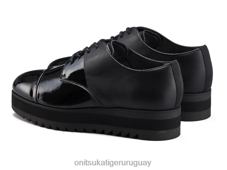 Onitsuka Tiger derby mujer J06BX550 negro zapatos