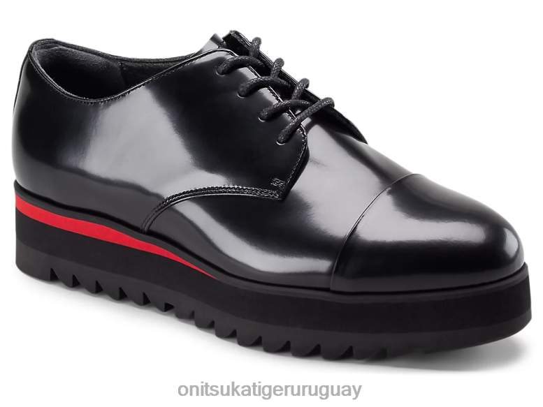 Onitsuka Tiger derby mujer J06BX556 negro/rojo clásico zapatos