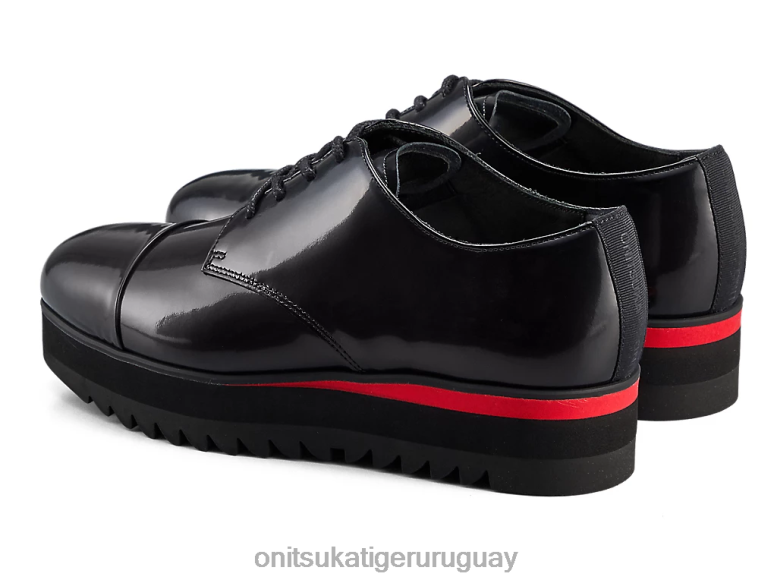 Onitsuka Tiger derby mujer J06BX556 negro/rojo clásico zapatos