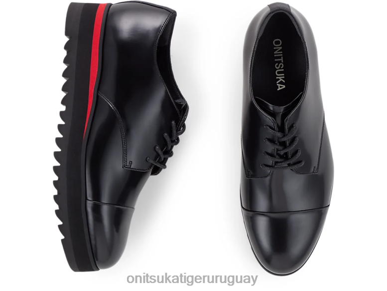 Onitsuka Tiger derby mujer J06BX556 negro/rojo clásico zapatos