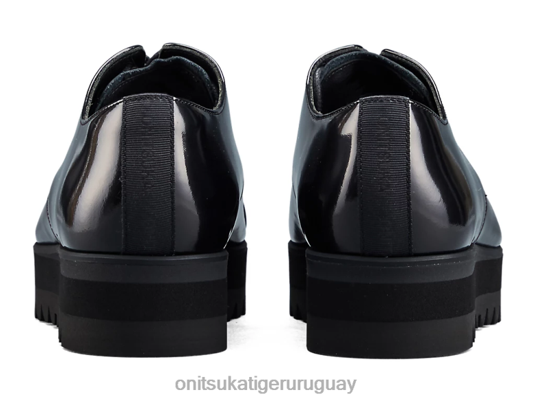 Onitsuka Tiger derby mujer J06BX560 negro brillante zapatos
