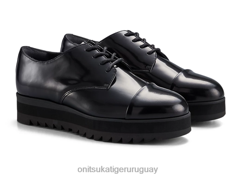 Onitsuka Tiger derby mujer J06BX560 negro brillante zapatos
