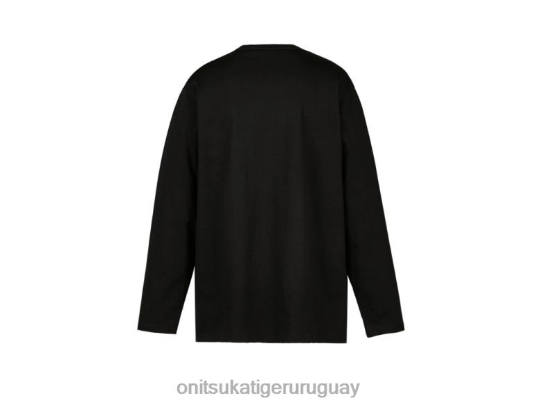 Onitsuka Tiger es camiseta hombres J06BX373 negro ropa