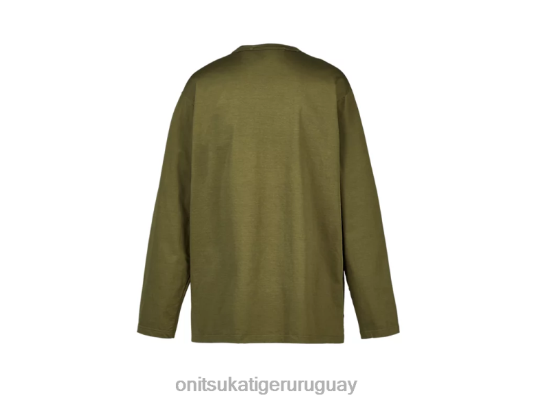Onitsuka Tiger es camiseta hombres J06BX375 caqui ropa