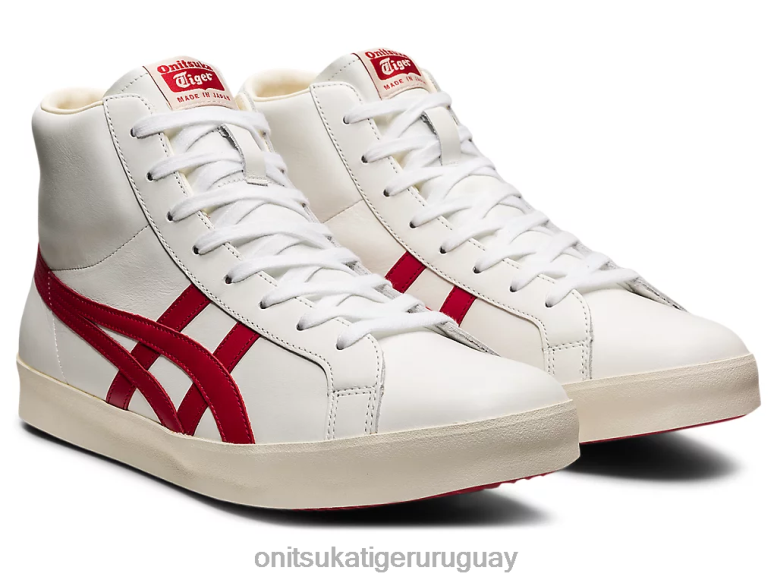 Onitsuka Tiger fabre hola nm unisexo J06BX138 blanco/rojo clásico zapatos