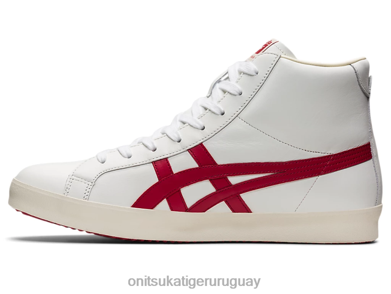 Onitsuka Tiger fabre hola nm unisexo J06BX138 blanco/rojo clásico zapatos