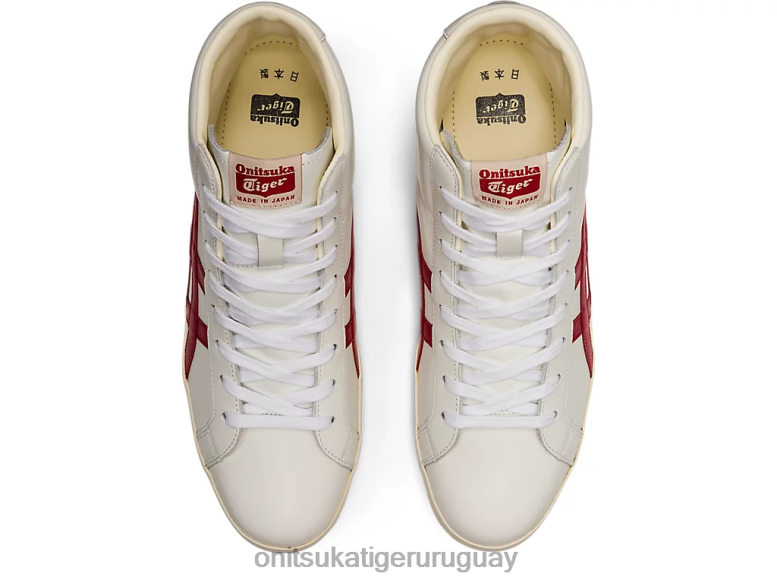 Onitsuka Tiger fabre hola nm unisexo J06BX138 blanco/rojo clásico zapatos