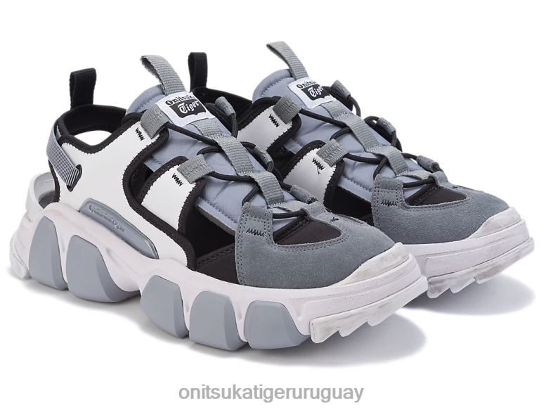 Onitsuka Tiger jaula de dentigre unisexo J06BX226 blanco/chapa de roca zapatos