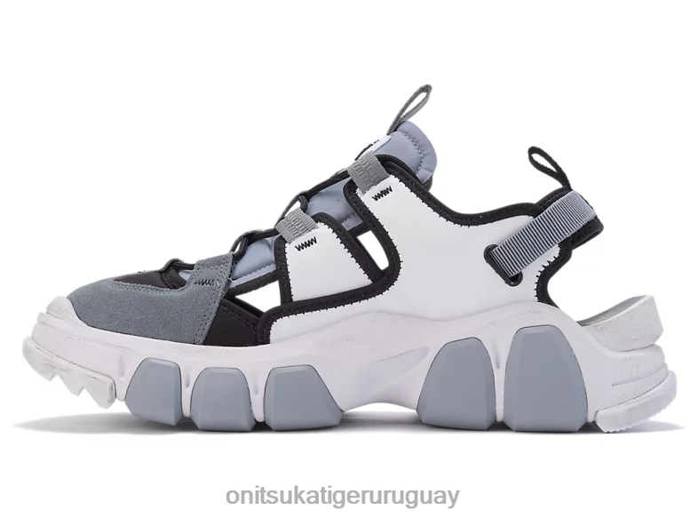 Onitsuka Tiger jaula de dentigre unisexo J06BX226 blanco/chapa de roca zapatos