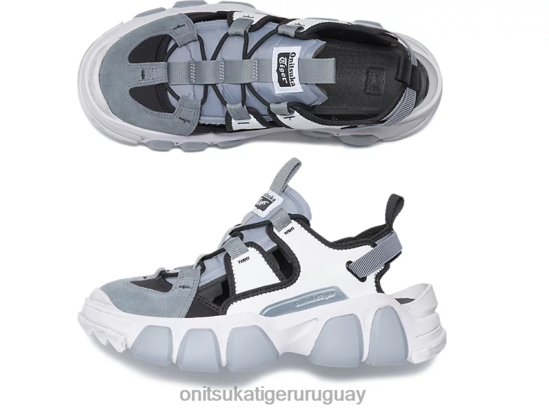 Onitsuka Tiger jaula de dentigre unisexo J06BX226 blanco/chapa de roca zapatos