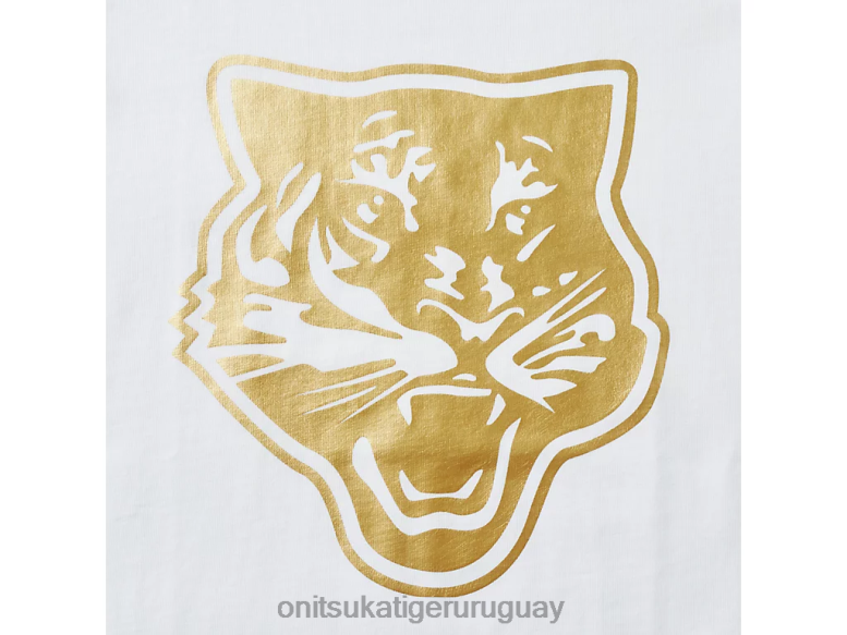 Onitsuka Tiger logotipo gráfico t niños J06BX659 Oro blanco ropa