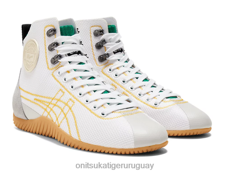Onitsuka Tiger monte sclaw unisexo J06BX39 blanco amarillo zapatos