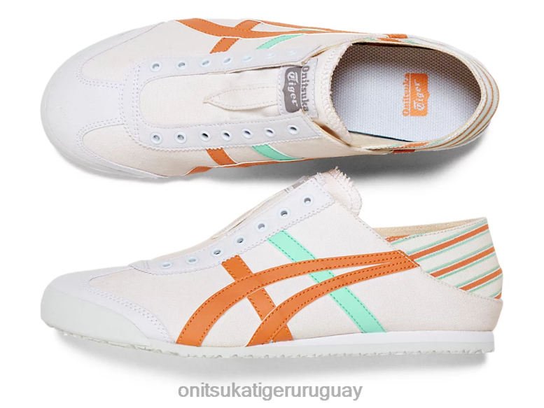 Onitsuka Tiger méxico 66 paraty unisexo J06BX25 blanco/naranja óxido zapatos