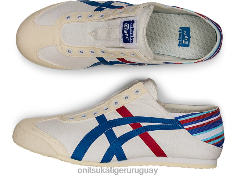 Onitsuka Tiger méxico 66 paraty unisexo J06BX341 blanco/azul clásico zapatos