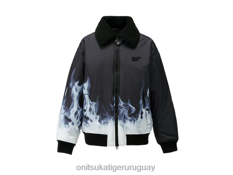 Onitsuka Tiger p chaqueta hombres J06BX416 blanco negro ropa