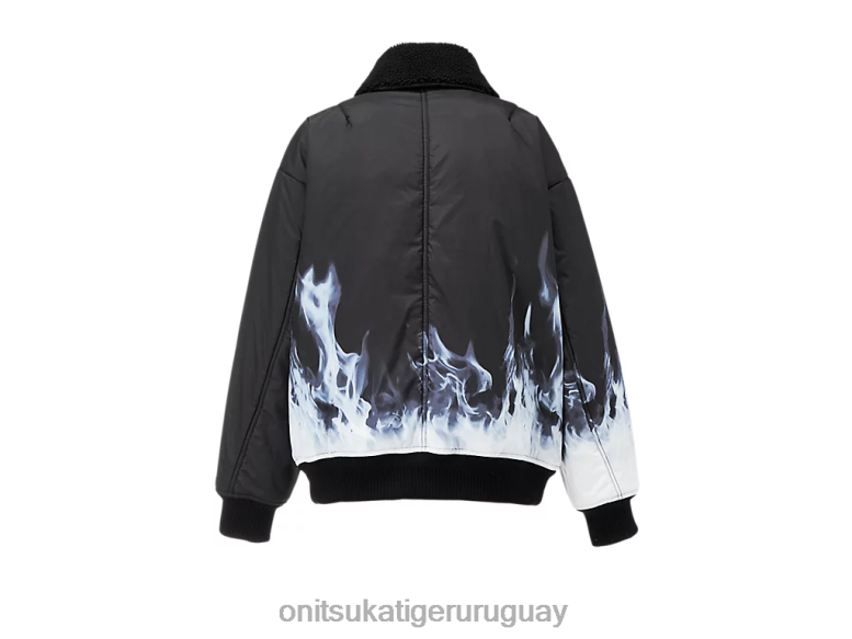 Onitsuka Tiger p chaqueta hombres J06BX416 blanco negro ropa