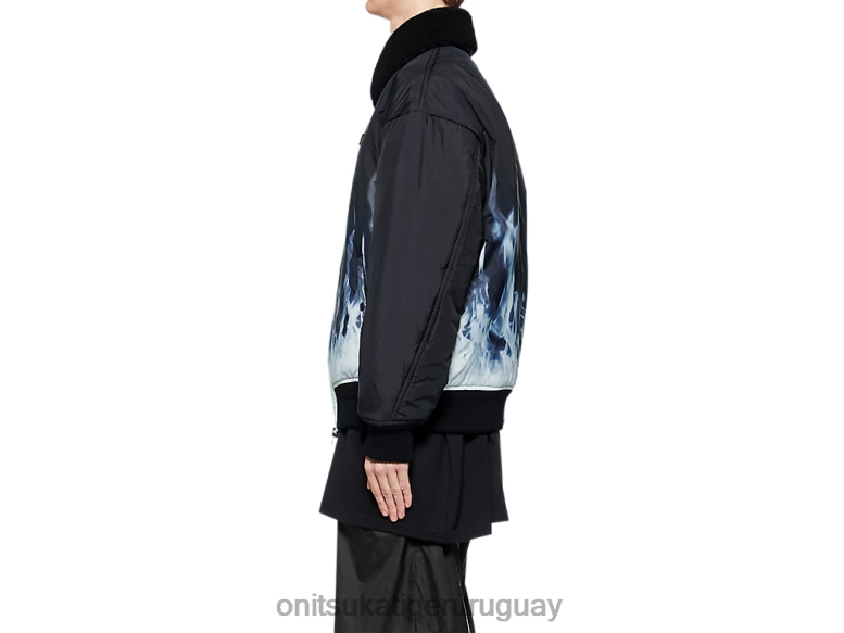 Onitsuka Tiger p chaqueta hombres J06BX416 blanco negro ropa