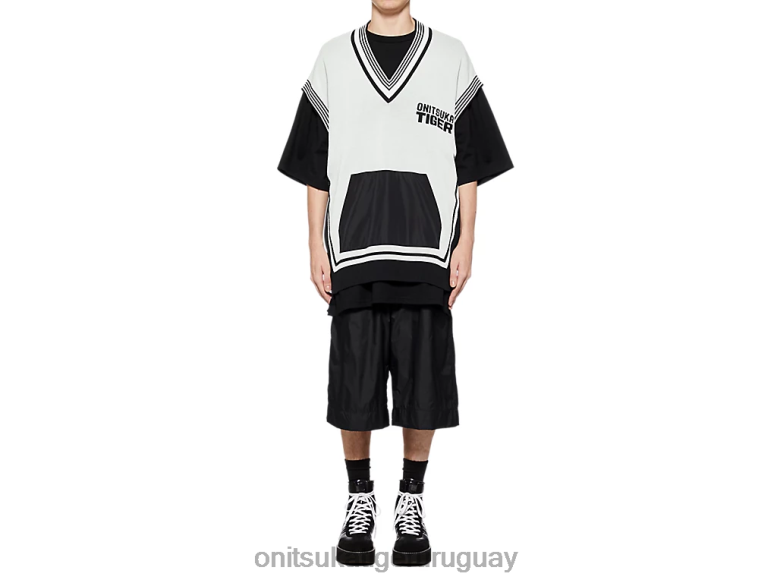 Onitsuka Tiger pantalones cortos hombres J06BX463 negro ropa