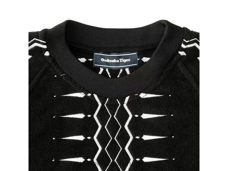 Onitsuka Tiger parte superior de gran tamaño hombres J06BX429 blanco negro ropa