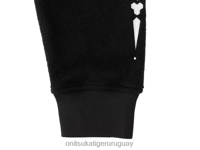 Onitsuka Tiger parte superior de gran tamaño hombres J06BX429 blanco negro ropa