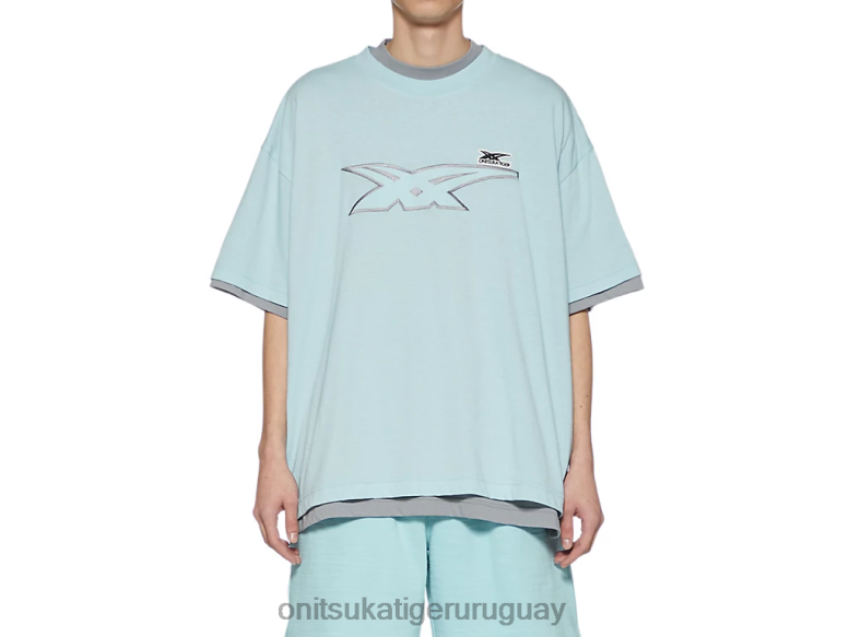 Onitsuka Tiger parte superior unisexo J06BX411 azul claro/gris ropa