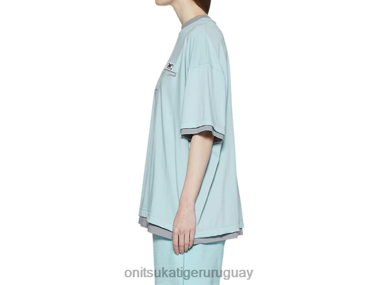 Onitsuka Tiger parte superior unisexo J06BX411 azul claro/gris ropa