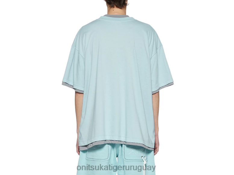 Onitsuka Tiger parte superior unisexo J06BX411 azul claro/gris ropa