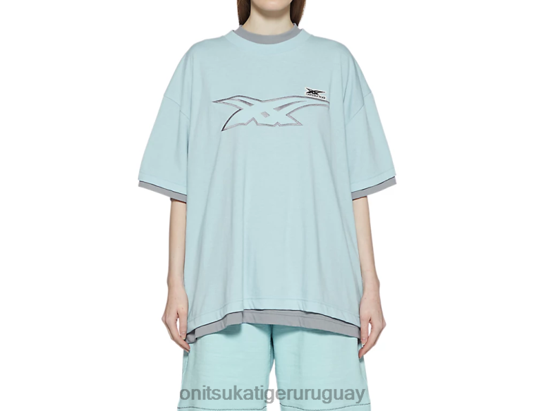 Onitsuka Tiger parte superior unisexo J06BX411 azul claro/gris ropa