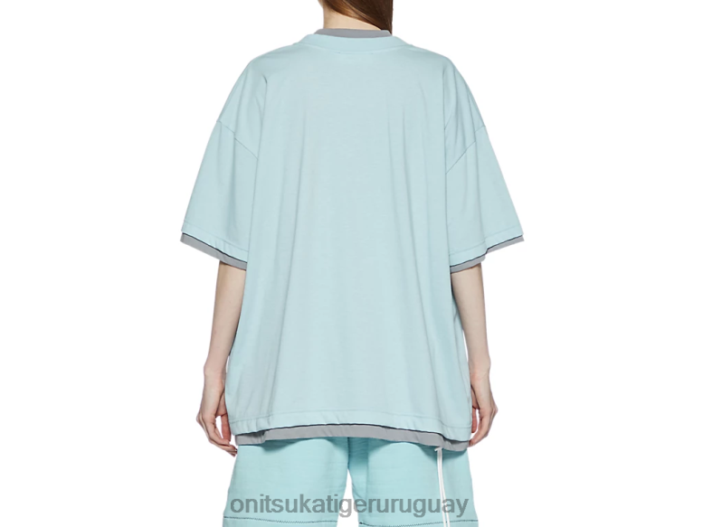 Onitsuka Tiger parte superior unisexo J06BX411 azul claro/gris ropa