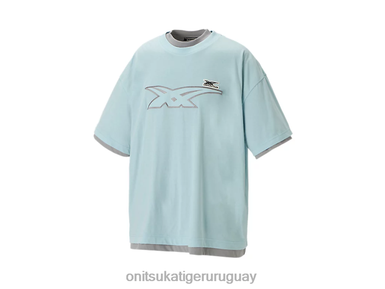 Onitsuka Tiger parte superior unisexo J06BX411 azul claro/gris ropa