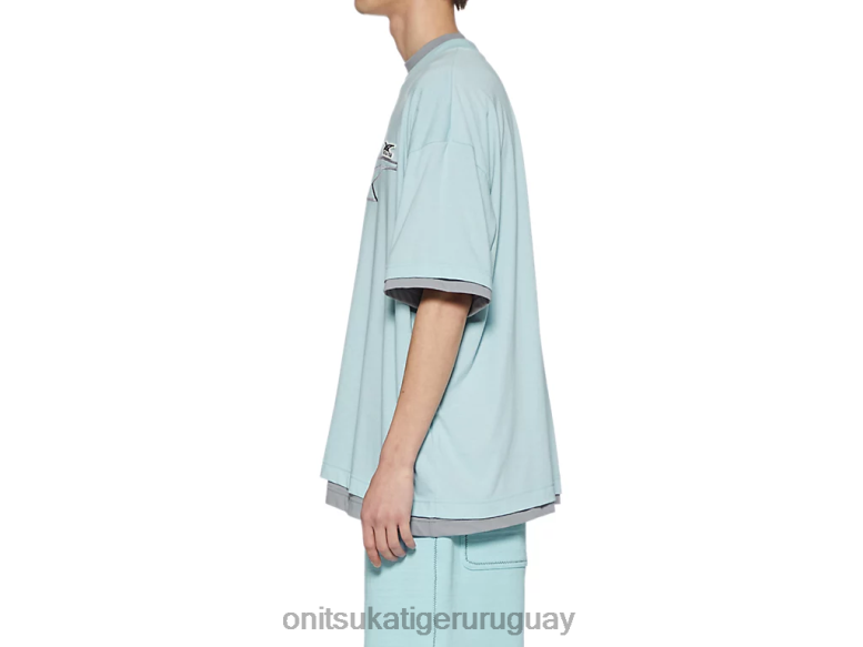 Onitsuka Tiger parte superior unisexo J06BX411 azul claro/gris ropa