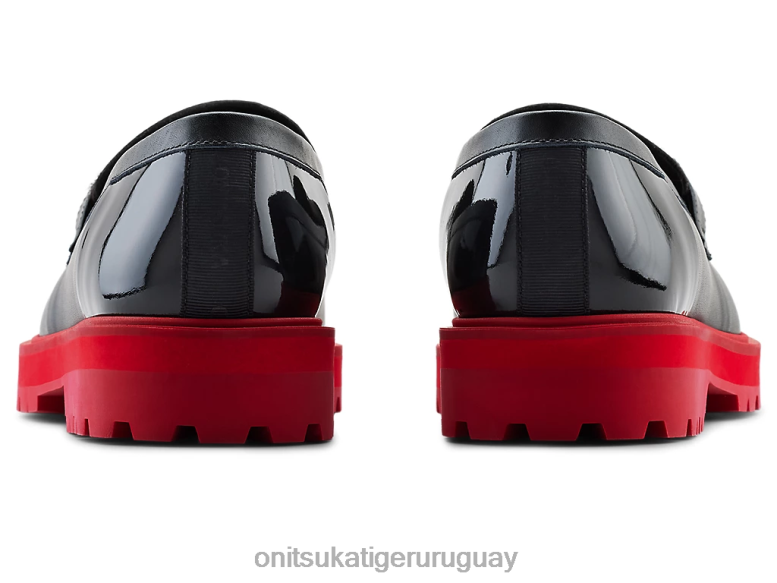 Onitsuka Tiger poco holgazán mujer J06BX540 negro/rojo clásico zapatos