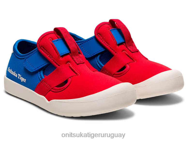 Onitsuka Tiger sandalia méxico 66 niños J06BX642 rojo clásico/azul directorio zapatos