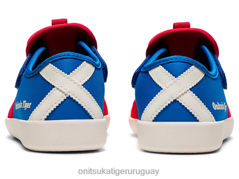 Onitsuka Tiger sandalia méxico 66 niños J06BX642 rojo clásico/azul directorio zapatos