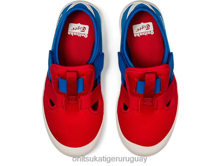 Onitsuka Tiger sandalia méxico 66 niños J06BX642 rojo clásico/azul directorio zapatos
