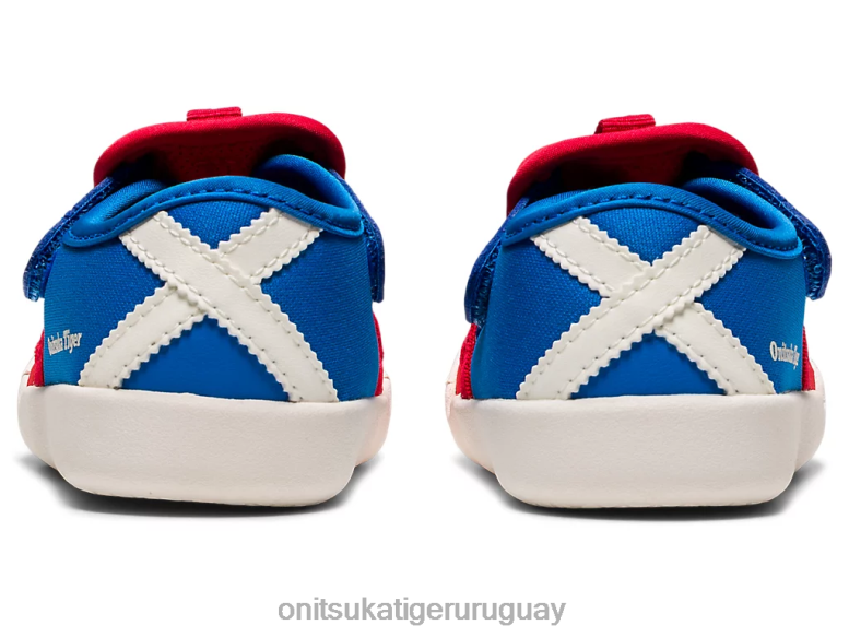 Onitsuka Tiger sandalia méxico 66 niños J06BX657 rojo clásico/azul directorio zapatos