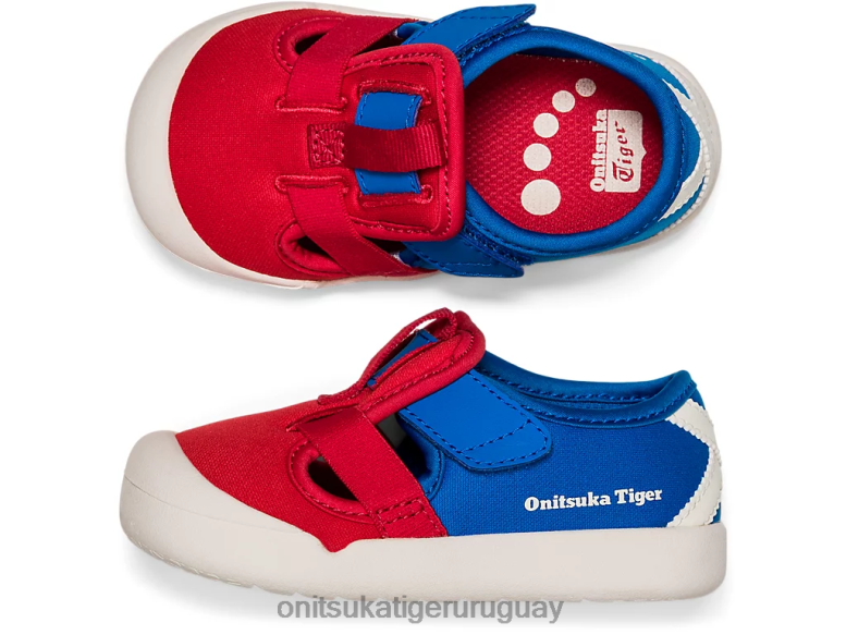 Onitsuka Tiger sandalia méxico 66 niños J06BX657 rojo clásico/azul directorio zapatos