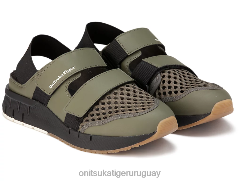 Onitsuka Tiger sandalia rebilac unisexo J06BX100 manto verde zapatos