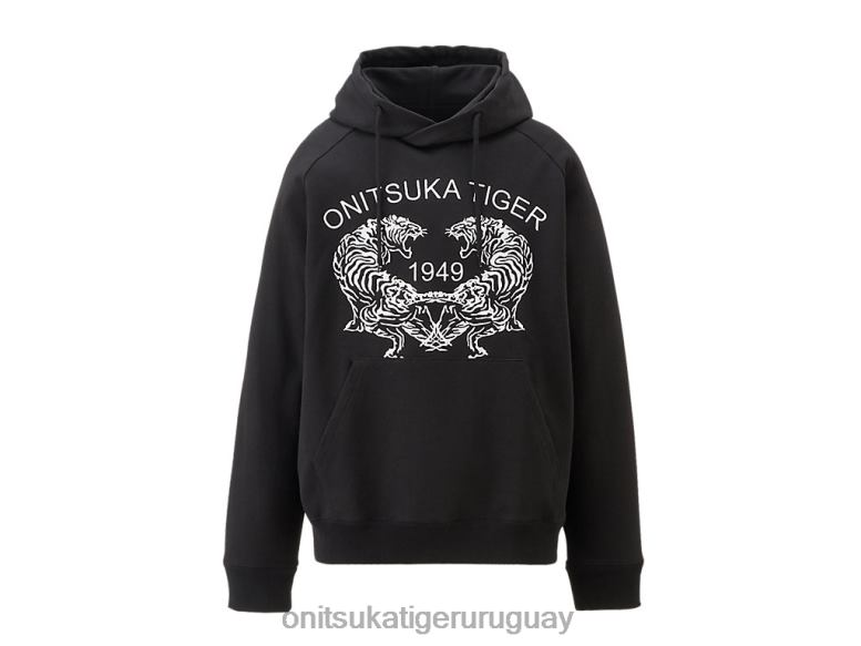 Onitsuka Tiger sudadera con capucha unisexo J06BX392 negro ropa