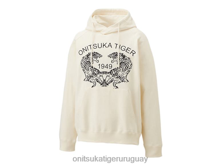 Onitsuka Tiger sudadera con capucha unisexo J06BX398 blanco ropa