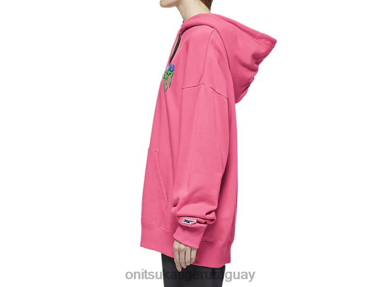 Onitsuka Tiger sudadera con capucha unisexo J06BX476 rosa ropa