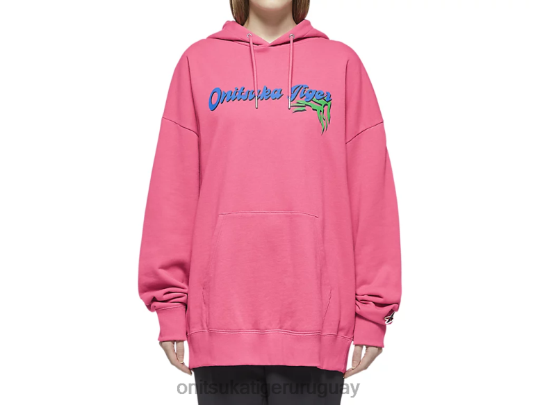 Onitsuka Tiger sudadera con capucha unisexo J06BX476 rosa ropa