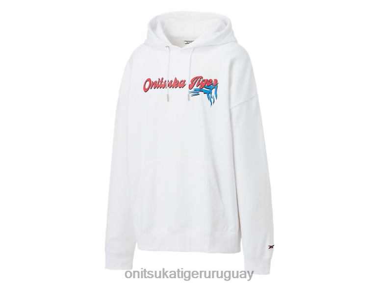 Onitsuka Tiger sudadera con capucha unisexo J06BX478 blanco ropa