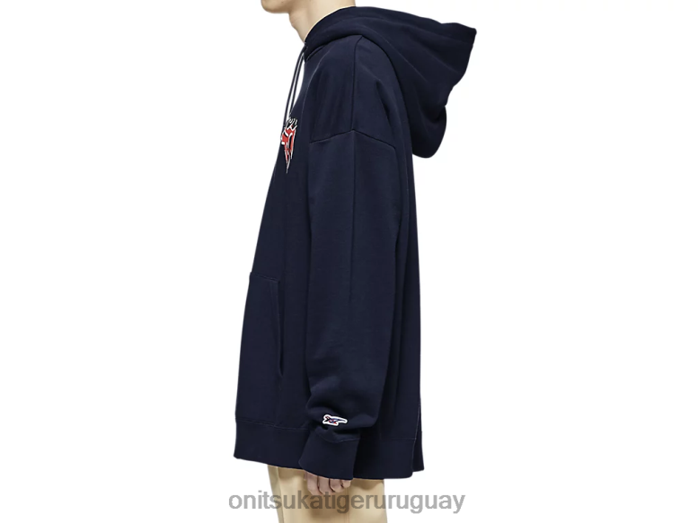 Onitsuka Tiger sudadera con capucha unisexo J06BX479 azul marino oscuro ropa