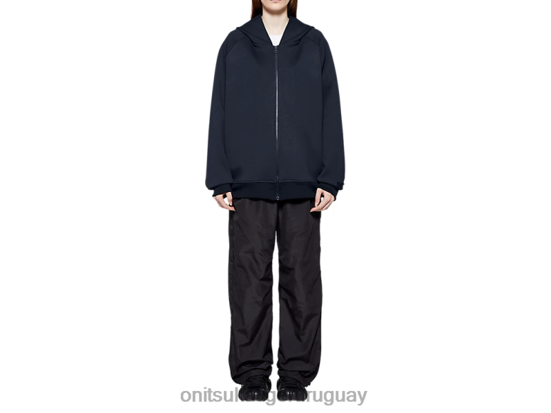 Onitsuka Tiger sudadera con capucha y cremallera hombres J06BX457 Armada ropa