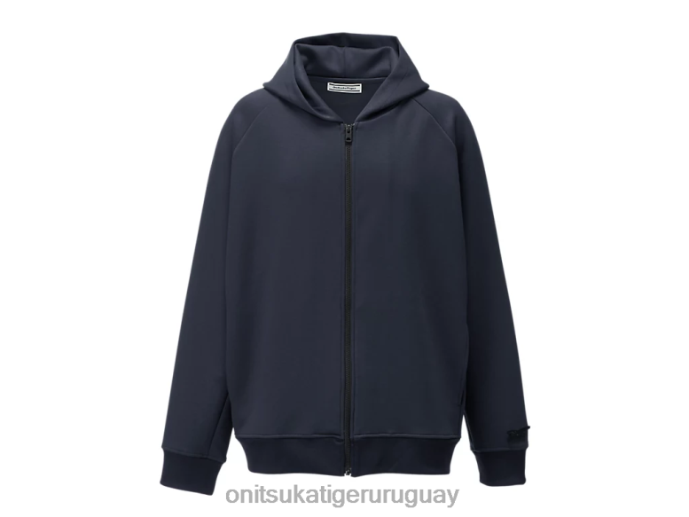 Onitsuka Tiger sudadera con capucha y cremallera hombres J06BX457 Armada ropa