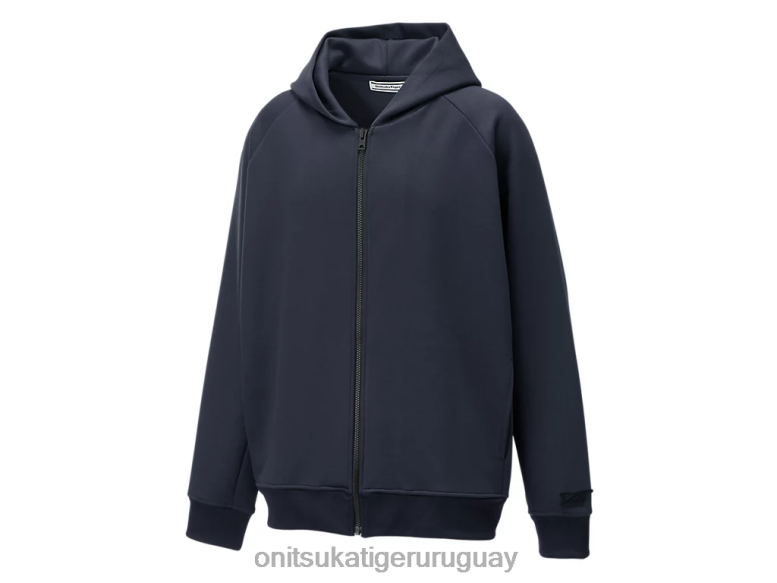 Onitsuka Tiger sudadera con capucha y cremallera hombres J06BX457 Armada ropa