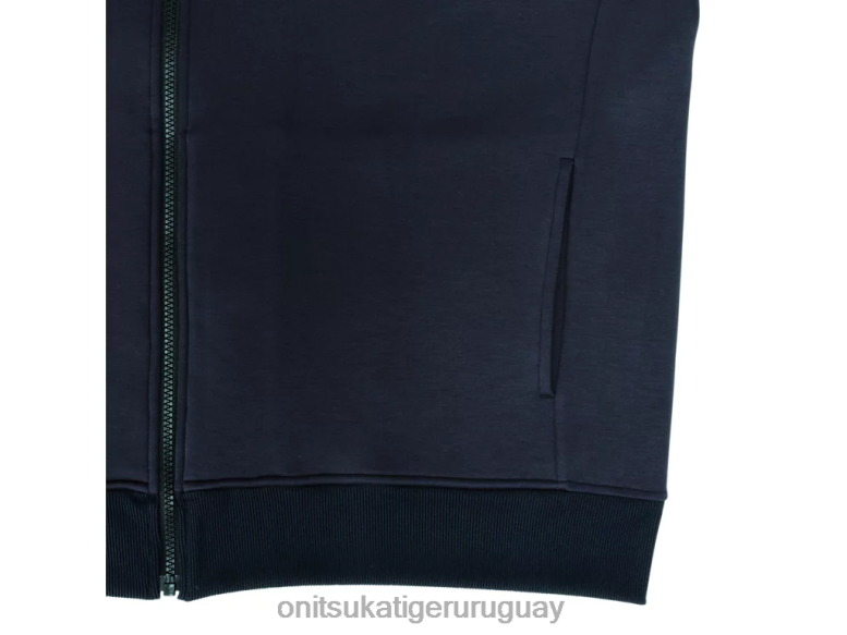 Onitsuka Tiger sudadera con capucha y cremallera hombres J06BX457 Armada ropa