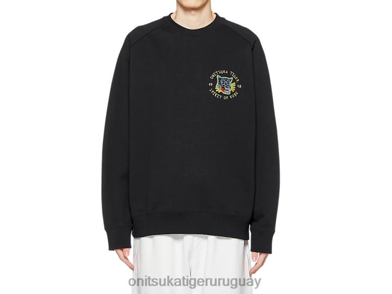 Onitsuka Tiger sudadera unisexo J06BX394 negro ropa