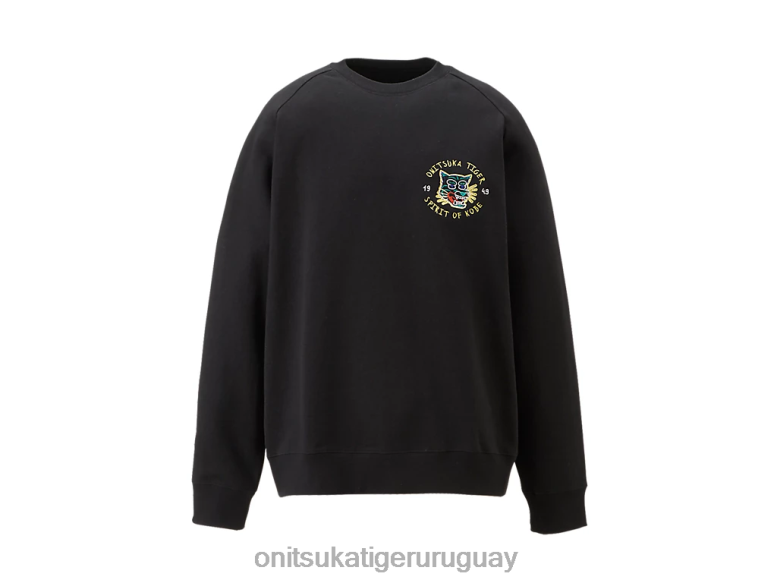 Onitsuka Tiger sudadera unisexo J06BX394 negro ropa